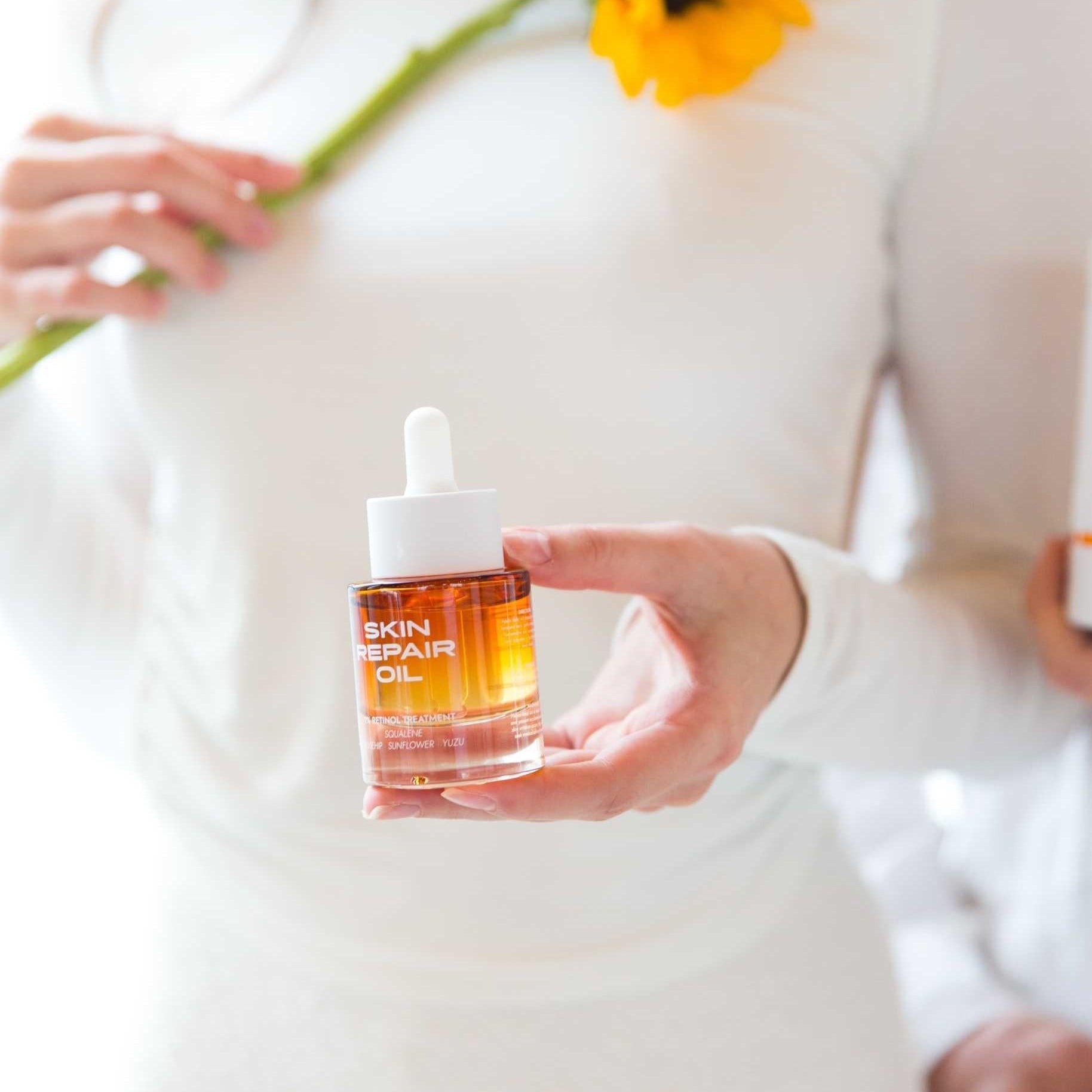Skin Repair Oil with 1% Retinol – Anti-Aging & Hydrating Botanical Non Greasy Face Oil | MAYSENSE